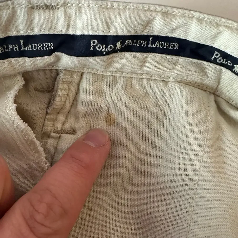 Polo Ralph Lauren Polo Cords Men’s Corduroy Pleated Trousers Size 38 Tan Preppy